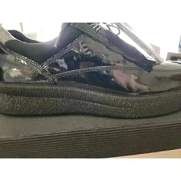 ECCO Soft Pxford Sneakers Sz US 8-8.5 (EU 41) New WithouBox Patent Leather Black - Picture 5 of 9